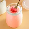 100/150/200ml Clear Glass Food Bottle with Lid Pudding Yogurt Container Milk Jams Jelly Mousse Honey Spice Storage Jars Mini Cup 5