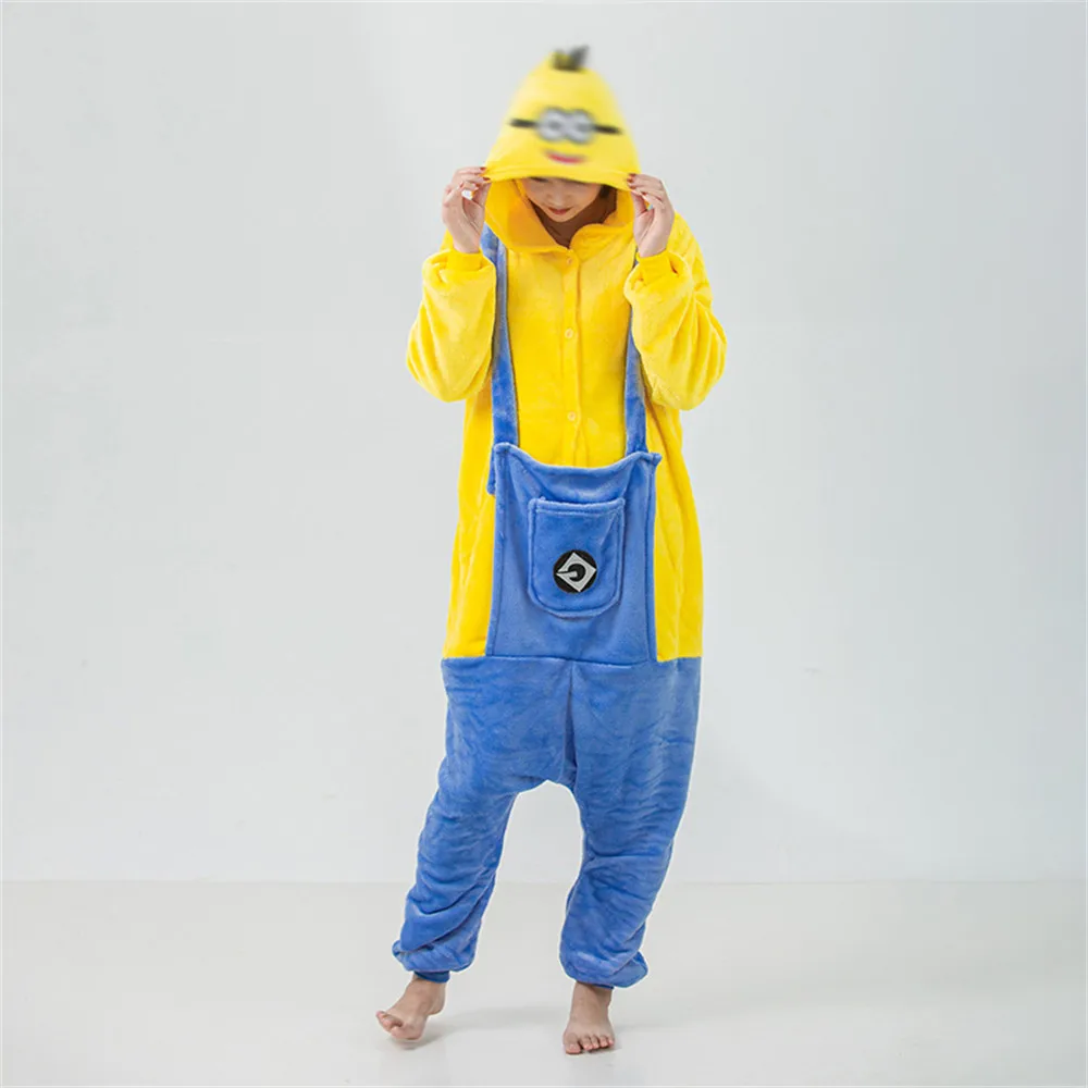 Cute Flannel Kigurumi for Adult Kids Anime Cartoon Onesie Pajamas Jumpsuits Hooded One-piece Sleepwear Christmas Cosplay Costume kigurumi pajamas onesies flannel pajamas onesies cosplay pajamas onesies