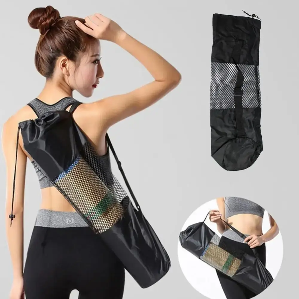 Stretching Abdominal Muscles Yoga Mat Bag Mesh Adjustable Strap Yoga Mat Pack Sport Tool Organizer Sports Bag