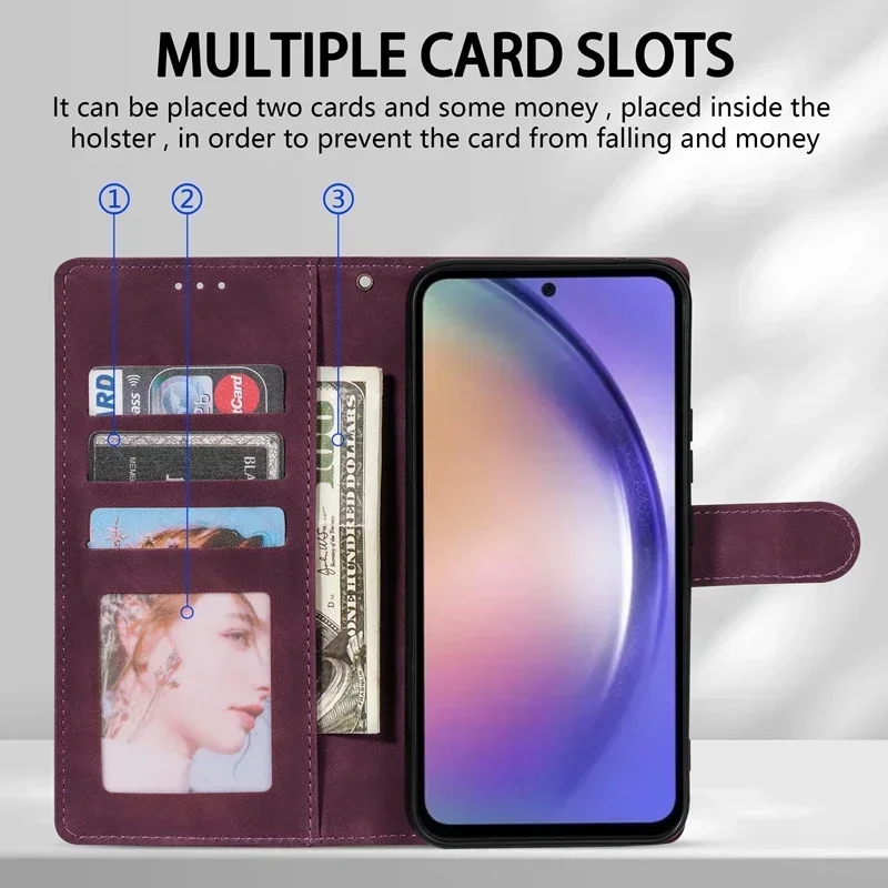 Premium Magnetic Flip Leather Wallet Case