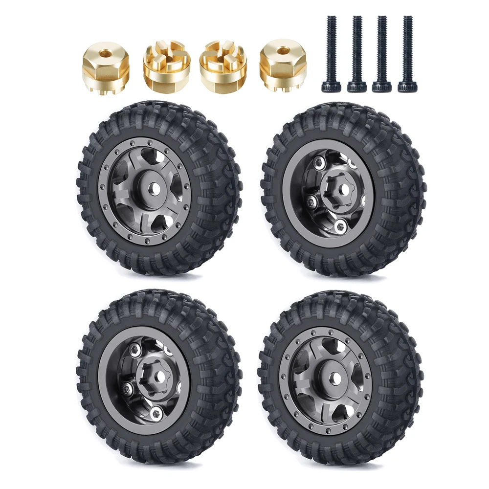 YEAHRUN 4 Pz 42mmx15mm / 38x15mmGomma Morbida Fango Terreno Pneumatici Per Kyosho Mini-Z 4x4 Jimny 1/18 RC Crawler Auto Parti Di Aggiornamento - Foto 7