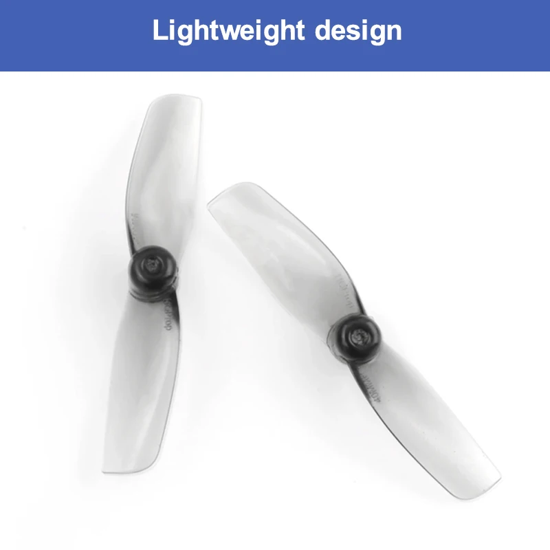 Lot de 2 paires d'hélices 40mm 2 pales pour drones FPV micro, légères et durables