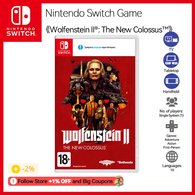 Wolfenstein 2: The New Colossus chega ao Nintendo Switch