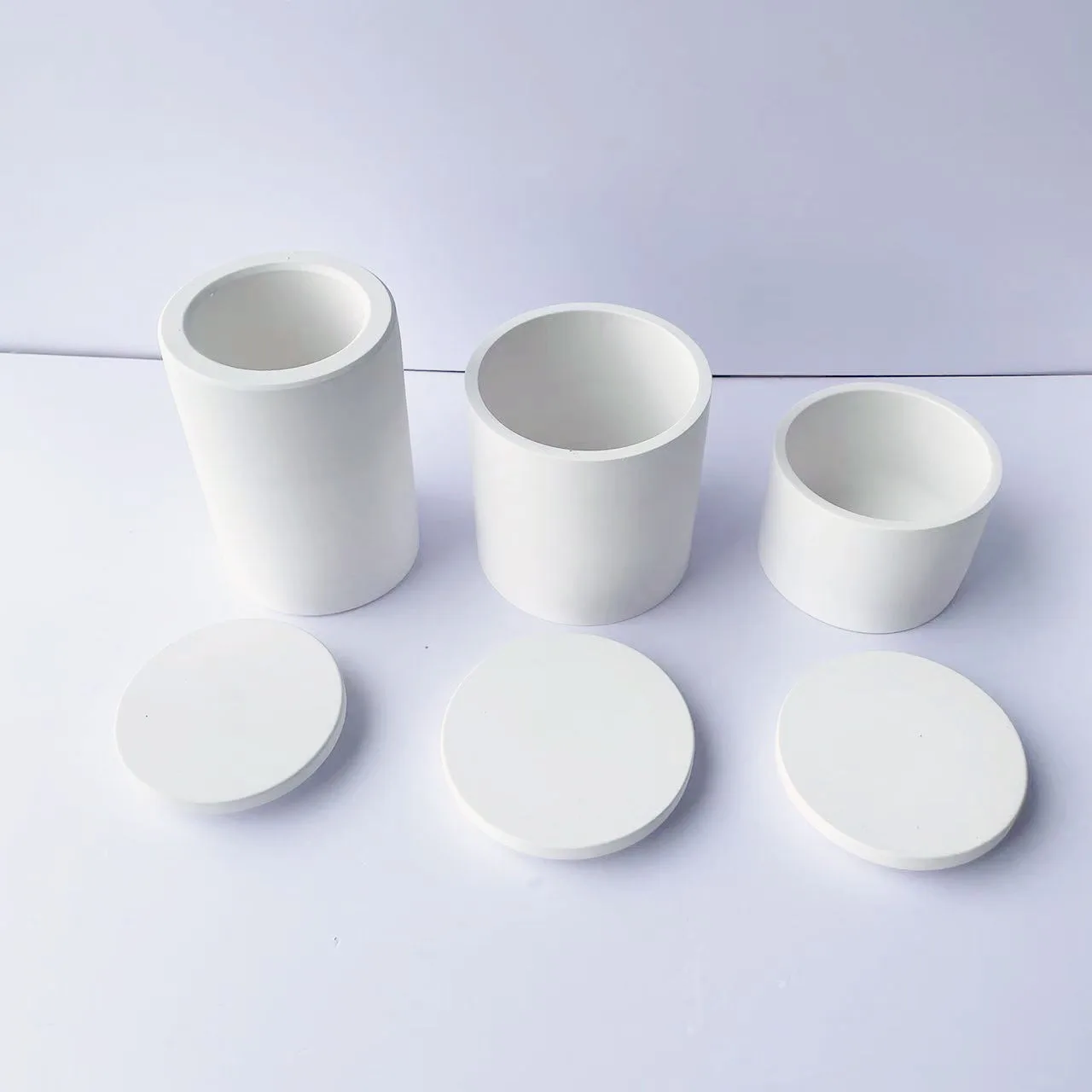 Large Round Concrete Pot Molds Storage Box Cement Molds Garden Planters Pot Pen Holder Silicone Plaster Candle Jar