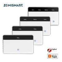 1 2 3 4 Gang Zigbee สมาร์ท DIY ชื่อสวิทช์แนวนอนจอแสดงผล Zemismart Wall Light Switch ทํางานร่วมกับ Tuya Smart Life APP 1