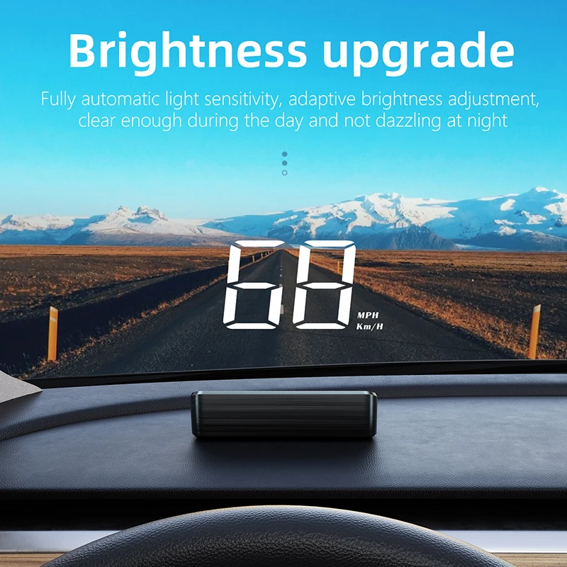 Car windshield projector Xiaomi In-vehicle Speedometer KM/H HUD Head Up Display Digital Speed Mete GPS Compass Multifunctional