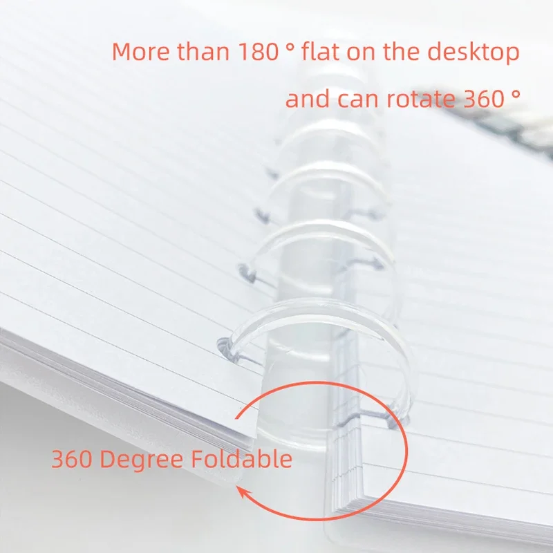 100pcs Super Clear Mushroom Planner Binding Discs Notebook Binder Rings Office School Supplies loose leaf notebook binder