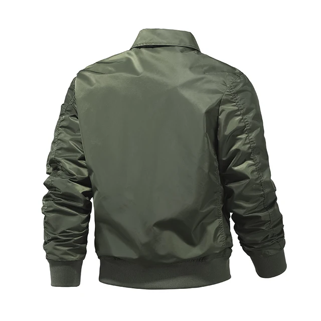2024 Spring Summer Bomber Jacket Men Solid Color Fashion Baseball Jackets New In Outerwears Jackets Solid Color Zipper Jackets 4