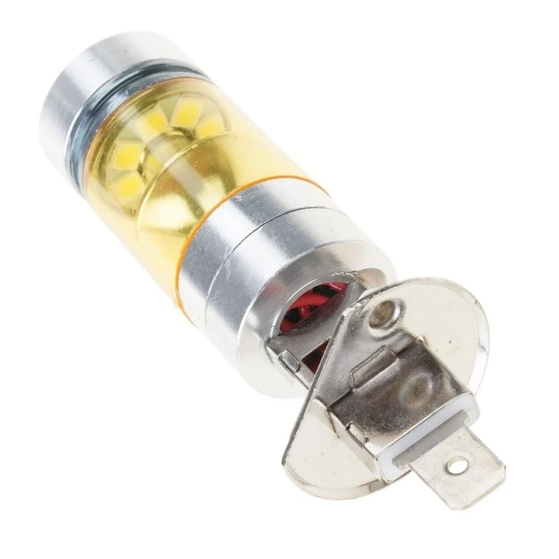 DRL 운전 안개 전구 H1 100W LED 안개 램프 전구 1000 루멘 밝은 전구 3000K 황금 노란색 LED 전구