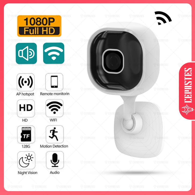 CERASTES Mini Smart Camera WiFi Remote Wireless Monitoring 1080p Ip Camara Wifi Security Protection Surveillance Cameras