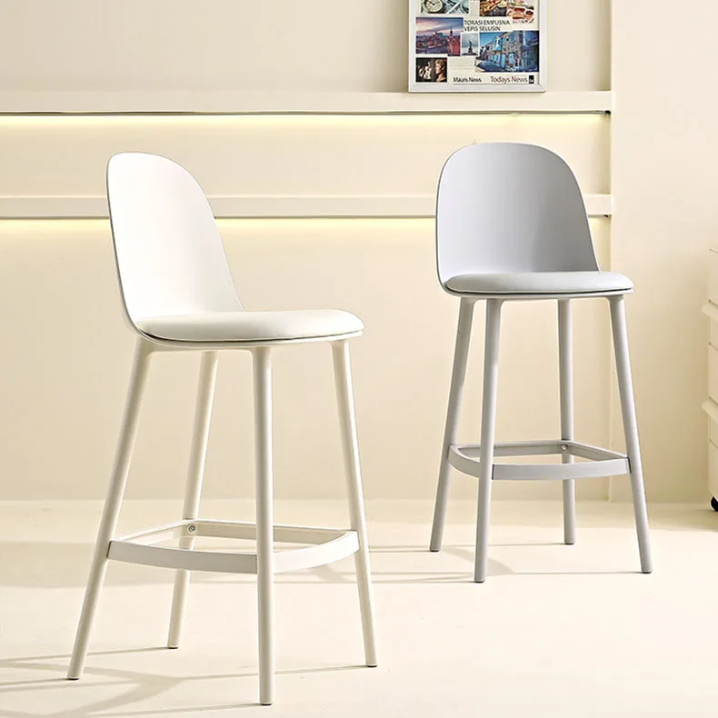 

Light luxury, modern and minimalist bar chairs, home creative high stool, backrest, bar chair, milk tea shop, front desk recepti