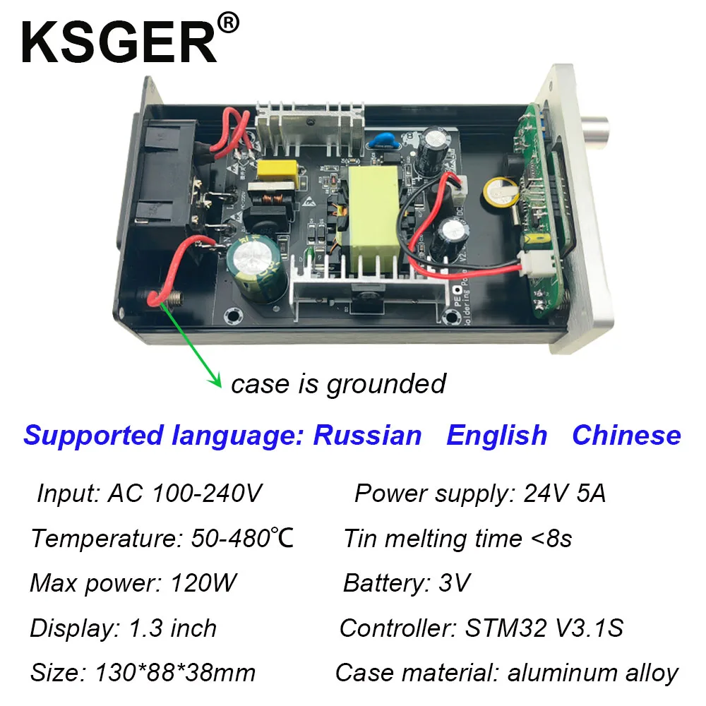KSGER STM32 V3.1S T12 Soldering Station DIY OLED Tools Soldering T12 Iron Tips 907 Handle Metal Stand CNC Front Panel Tins Melt soldering iron kit soldering iron set electric soldering iron soldering iron soldering iron stand