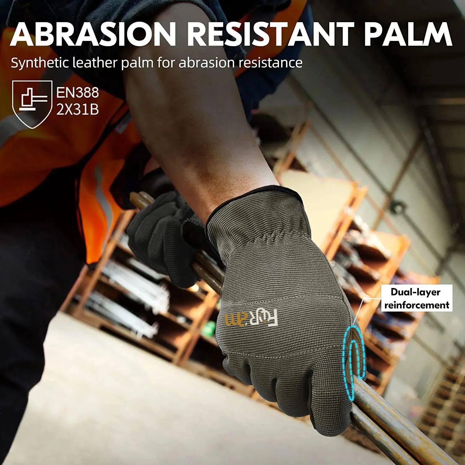 Superior Multi-Purpose Lightweight Work Gloves - Breathable, High Dexterity, Touchscreen Compatible with Excellent Grip