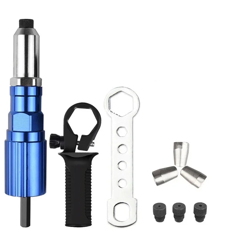 Electric Rivet Gun 2.4mm-4.8mm Rivet Nut Gun Bit Adapter Cordless Riveting Tool Insert Nut Pull Riveting Power Tool Accessories rivet gun rivet gun set rivet nut tool rivet gun part