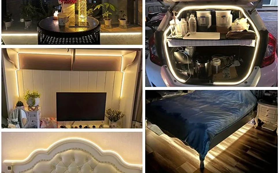 محس حركة النيون مصباح ليد قطاع USB عكس الضوء التبديل النيون تسجيل مرنة سيليكون حبل Tupe مقاوم للماء للمنزل ديكور خارجي