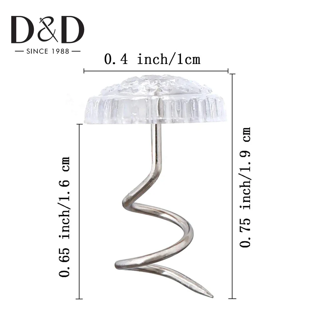 Edelstahl transparente Spirale Nagel Bett Rock Sofa bezug Anti-Rutsch-Anker Pin Twist Nagel DIY Home Craft Tools – Detail 9