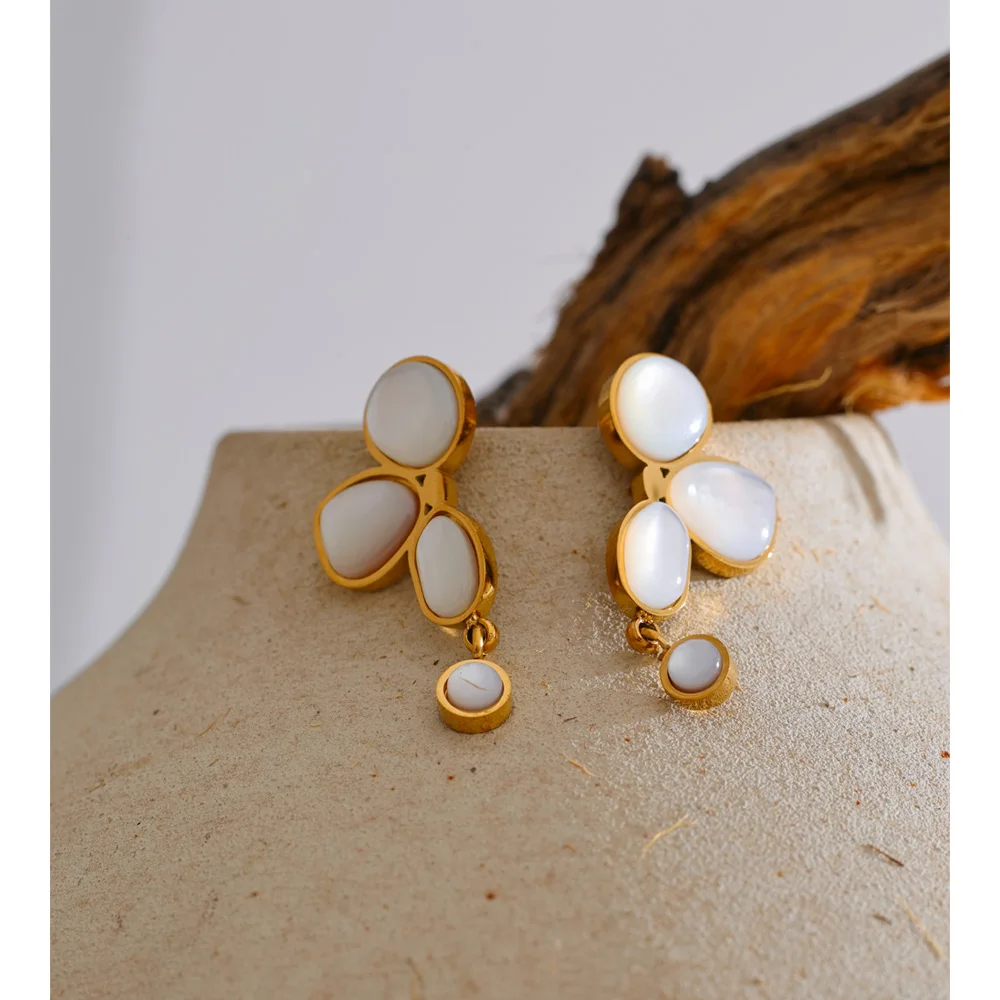 Yhpup Earrings 18K Golden PVD Plated