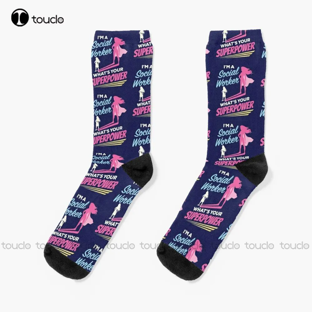 

I'M A Social Worker What'S Your Superpower Socks Boys Socks Personalized Custom Unisex Adult Teen Youth Socks Custom Gift Funny
