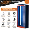 Metal Storage Cabinet with Digital Lock  Garage Storage Cabinet  Pegboard  71" Lockable Tool Cabinet  Locking Cabinets Dark Blue 4
