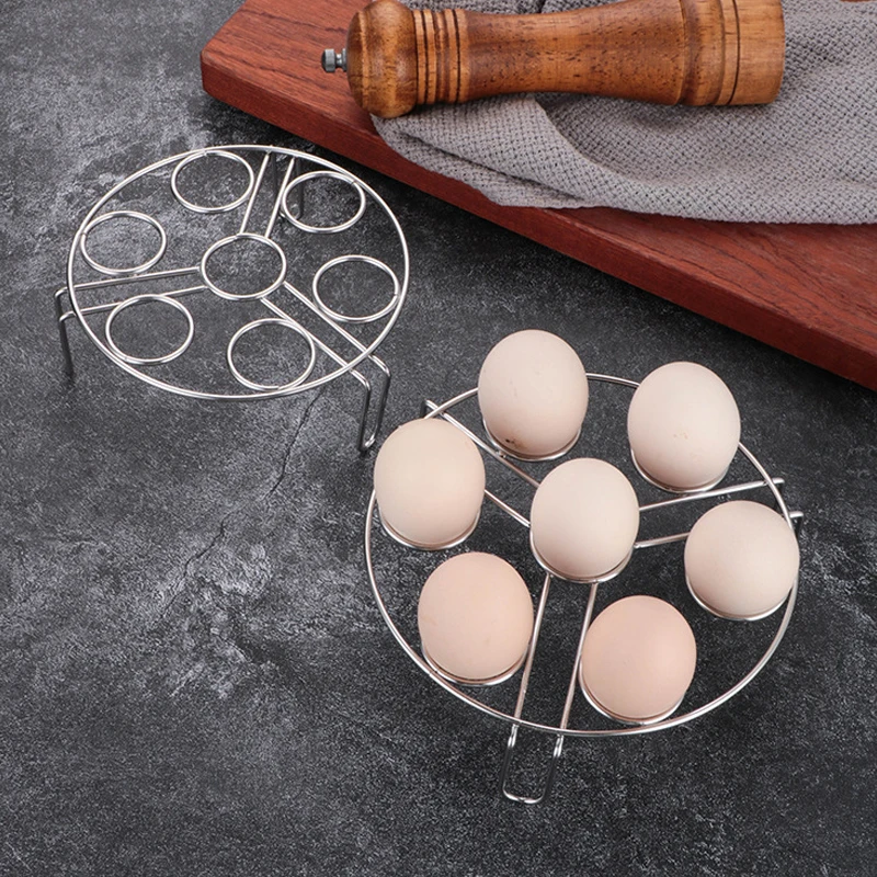 Stainless Steel Egg Steamer Household Boiled Egg Tray Kitchen Utensils Three-legged Waterproof Steaming Rack Storage Rack steam egg rack