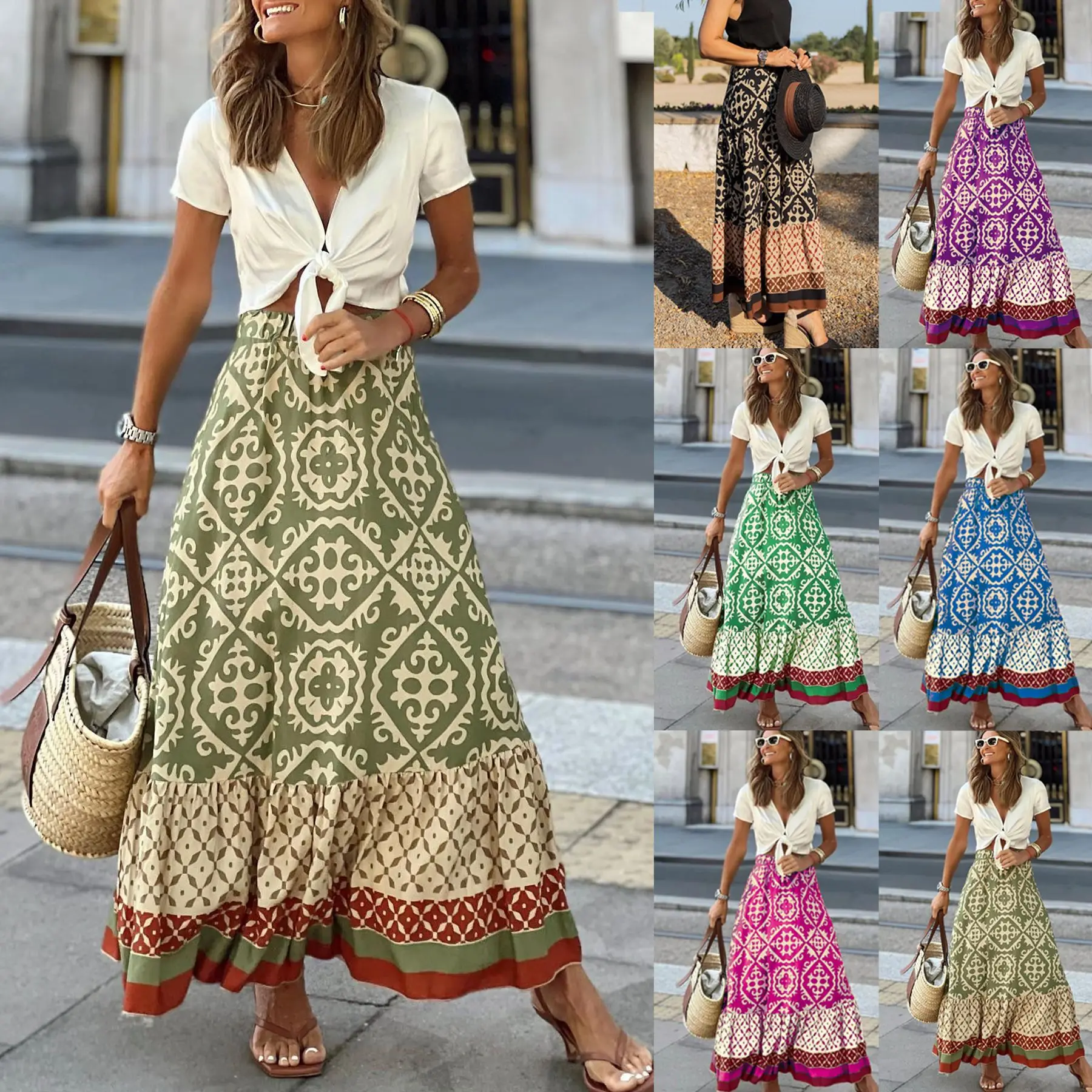 

Fashionable and Casual Vacation Skirts with Unique Design for Women black skirt