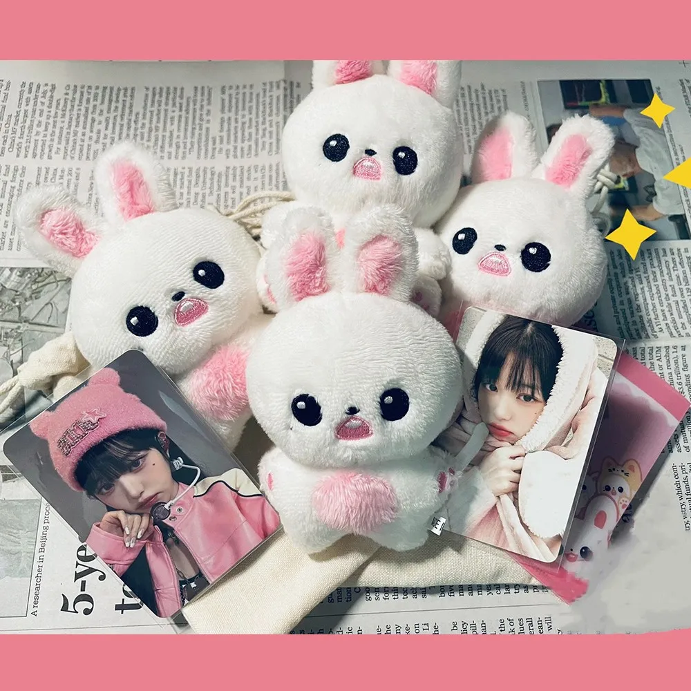 Kpop Idols WonYoung Plush Doll Keychain Cartoon Rabbit Toy Filling PP Cotton Pendant Bag Accessories Keyring 10CM Fans Gift,plush toy,plush doll,plush keychain,key chain,bunny keychain