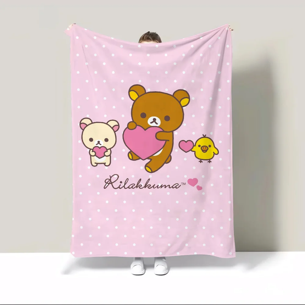 Rilakkumas Cotton Blanket King Size Custom Blankets & Throws Fluffy Plaid Interior for Home Microfiber Bedding Beach Towel Throw 5