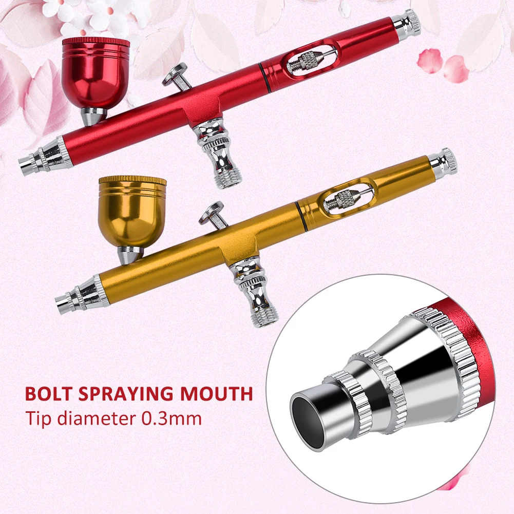 Tattoo Spray Gun Decoration Gun 2 Colors 0.3mm Feed Airbrush Gun Spray Gun Art Tattoo Paint Nail Cake Decoration Tool 2