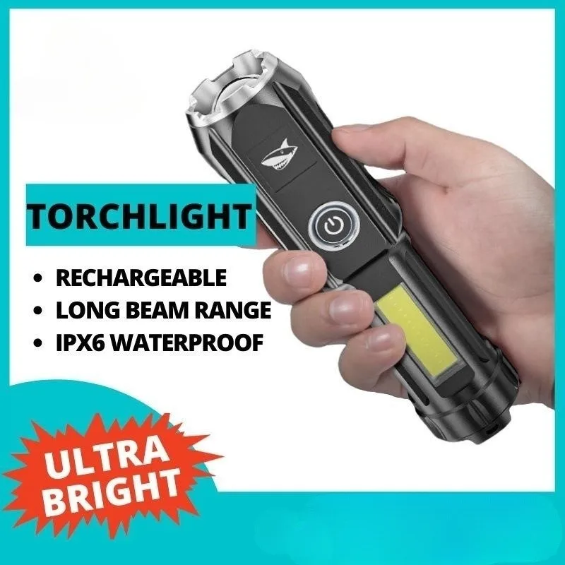 

Мини-фонарик, Ультраяркий фонарик, Аккумуляторный с боковой подсветкой, фонарик для дома, улицы, кемпинга, походов, экстренных случаев