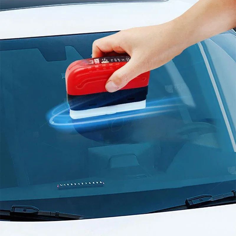 120ml Glass Cleaner Brush For Car Windshield Oil Film Cleaner Automotive Glass Sponge Cleaning Polishing Care Maintenance Brush