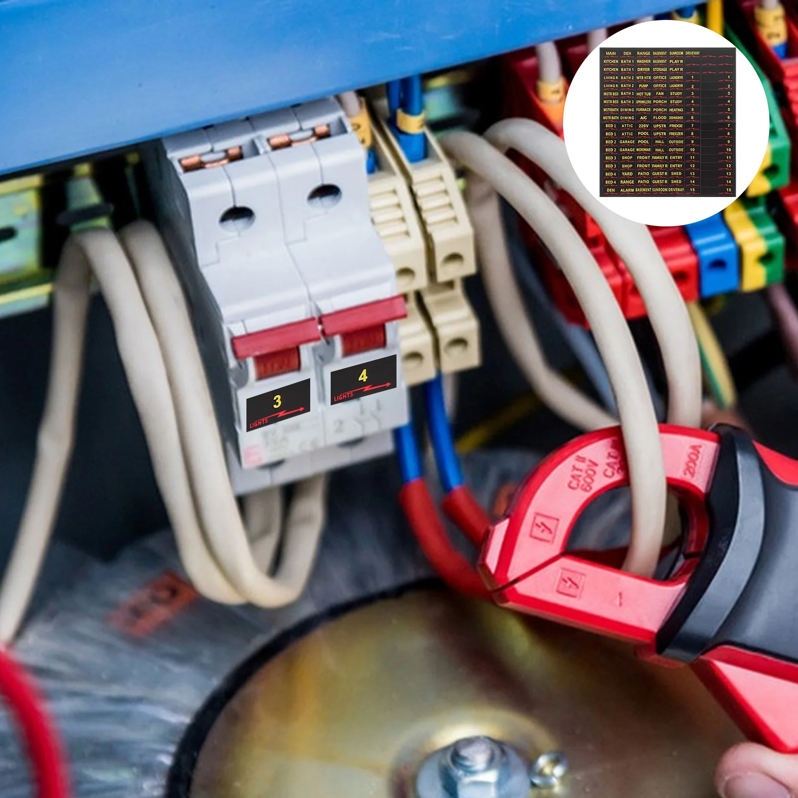 

10 листов этикеток электрической коробки наклейки панели для дома наклейки автоматический выключатель прибор