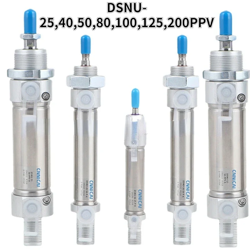 DSNU-16-5,10,15,20,25,30,35,40,50,60,70,75,80,100,125,150-P/PPV/PPS-A FSQD Pneumatic Components Round Cylinder DSNU Series