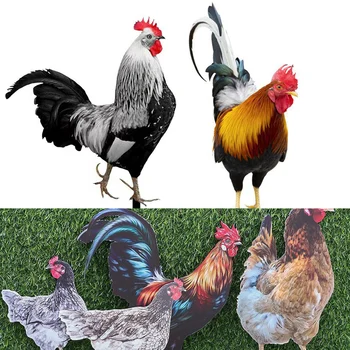 1pcs Rooster Statue Garden Ornaments For Hahn Chicken Decorations Sculptures Yard Art For Lawns Gardens Backyards Decoration 