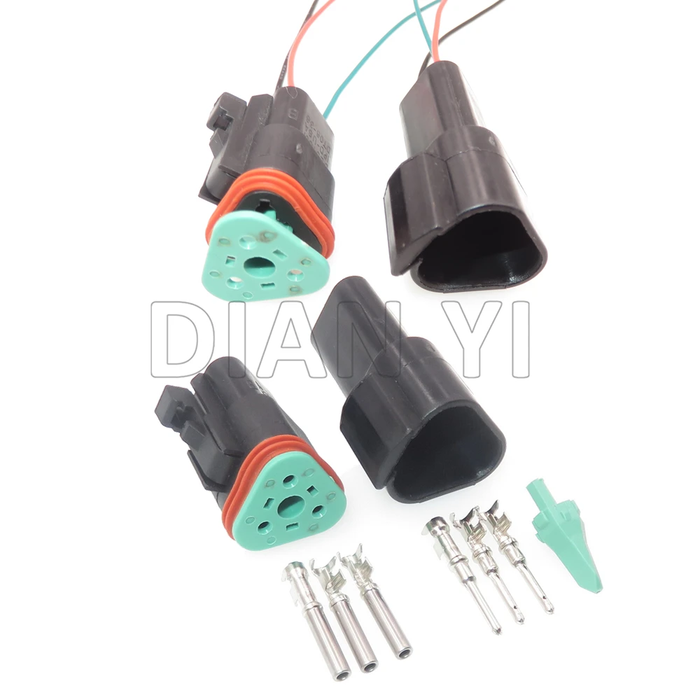 

1 Set 3 Way Starter DT04-3P-E005 Car Waterproof Socket With Cables DT06-3S-E005 Auto Electric Cable Replacement Plug Parts