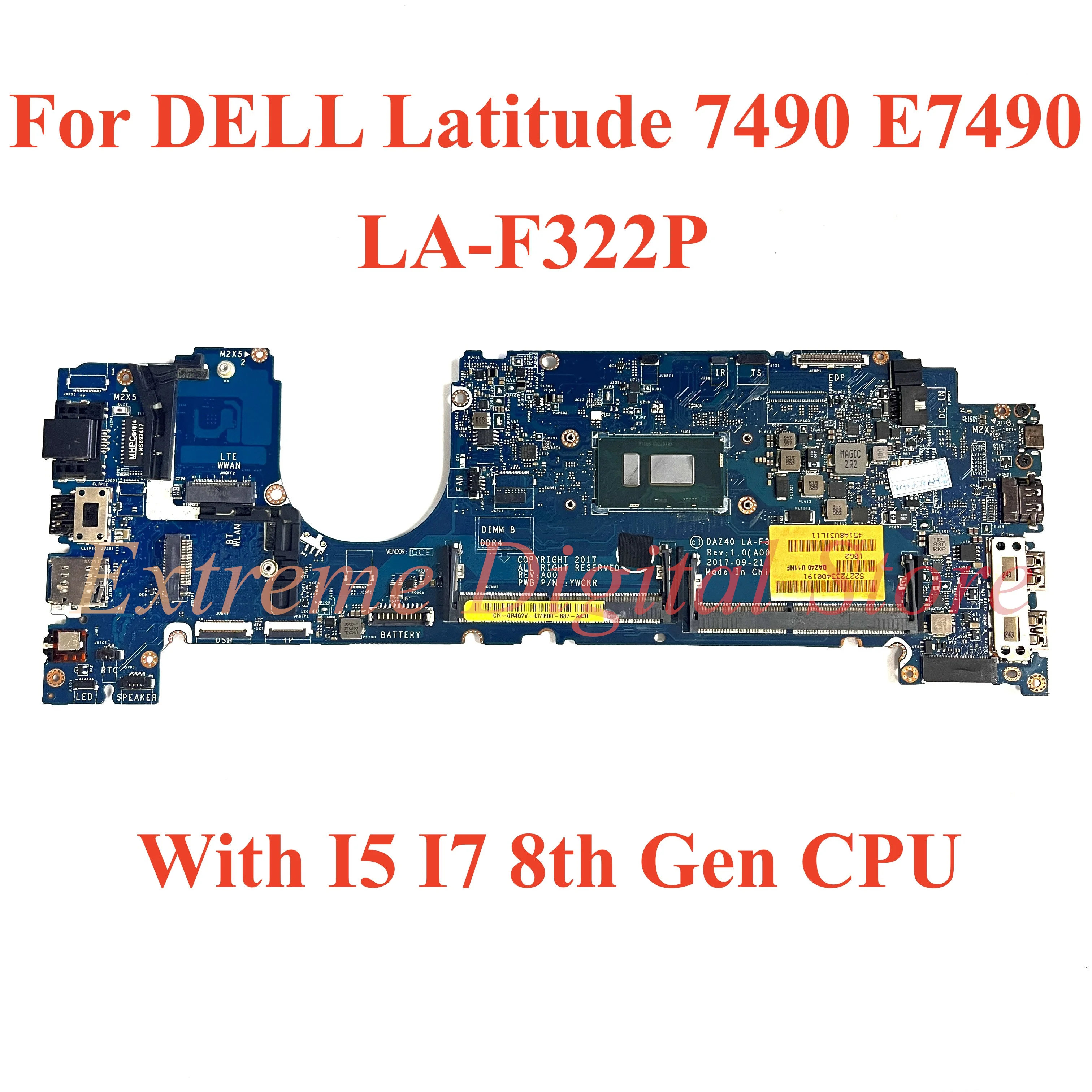 Custodia Base Inferiore Originale Dell Latitude 7490 E7490 - Nera