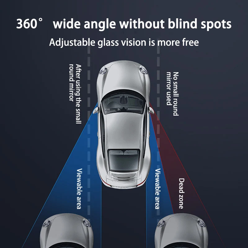 2pcs Car Rear View Mirror Convex Blind Mirror Blind Zone Additional Mirrors Car Dead Angle Blindspot Roadway