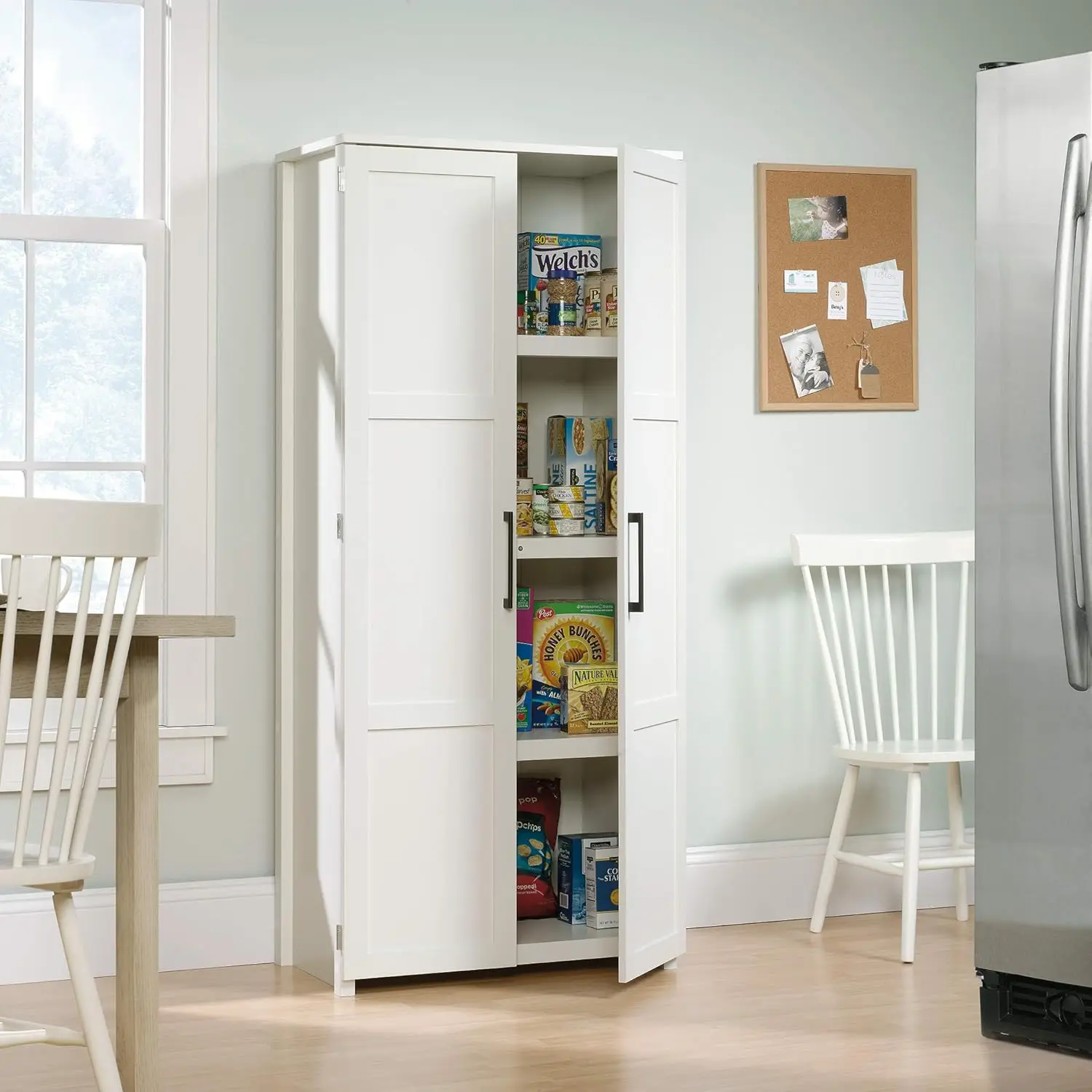 Storage Pantry cabinets, L: 30.71" x W: 17.21" x H: 68.82", White finish