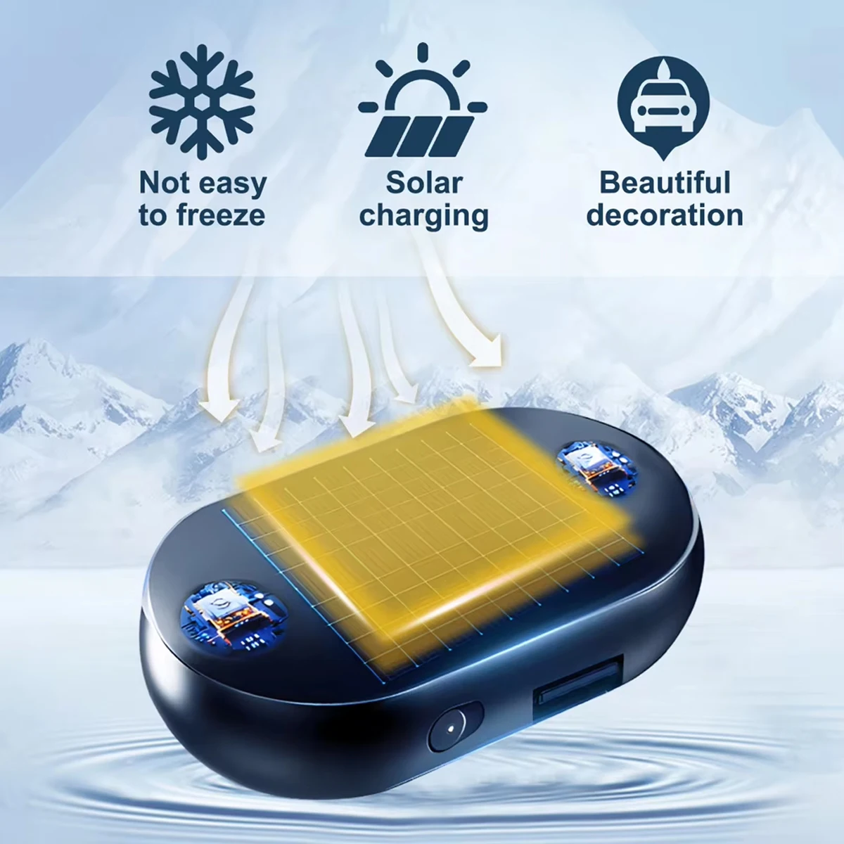 Snow Plow Antifreeze Car Electromagnetic Molecular Defroster Front Rear Windshield Car Snow Removal Instrument Solar Antifreeze - Image 4