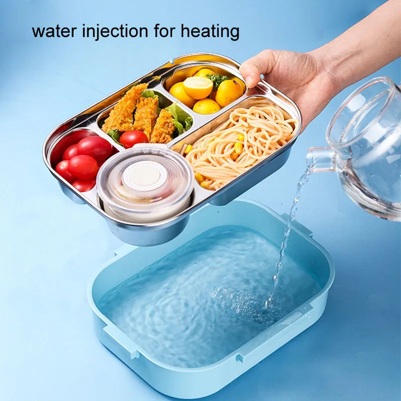 yaogohua Metal Lunch Container, Bento Lunch Box, Stainless Steel Lunch  Containers, Portable 800ml Aluminum Bento Lunch Box Thermal Cylinder Lunch