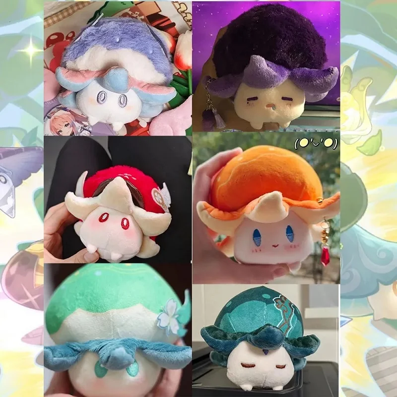 

10cm Genshin Impact Floating Fungus Venti Kokomi Raiden Shogun Klee Xiao Childe Cute Furry Cosplay Plush Fans Collection Gifts