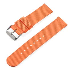 Quick Release Nylon Strap Wristband with Stainless Steel Buckle - 22mm (Orange)