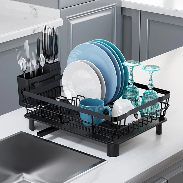 Dish Drying Rack,Kitchen Counter Expandable Dish Rack with