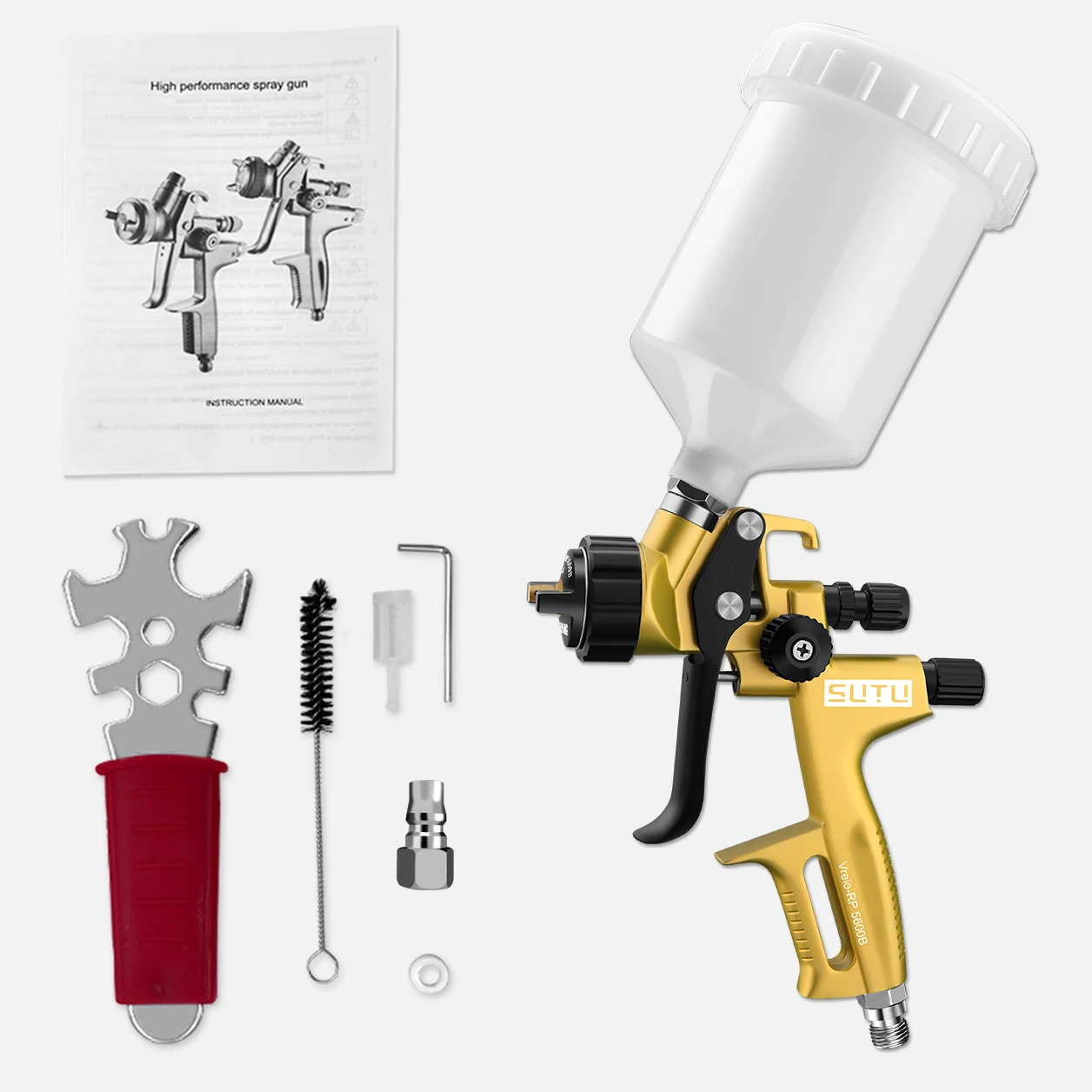 SUTU Spray Guns Car/Furniture 1.3MM Nozzle Paint Spray Gun High Atomization Air Tools Oil Paint Repair Guns Painting Airbrush paint spray gun