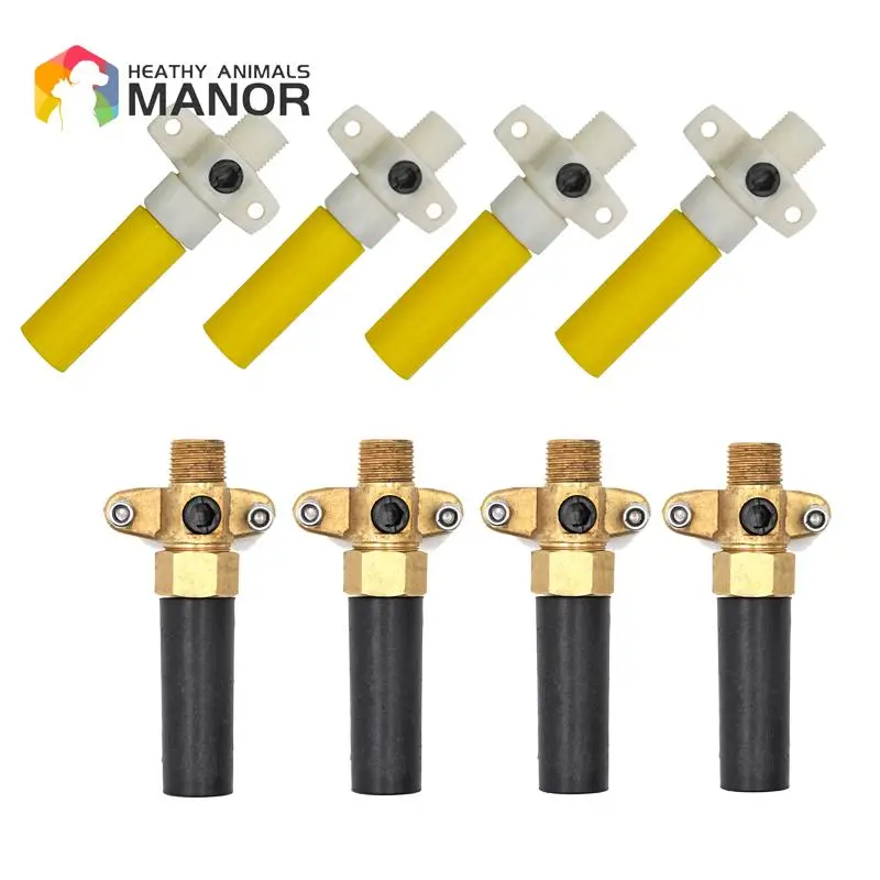 Automatic Water Bowl Valve for Sheep Plastic Copper Cow Cattle Pig Goat Drinking Bowl Valve Livestock Drinking Accessories 5Pcs