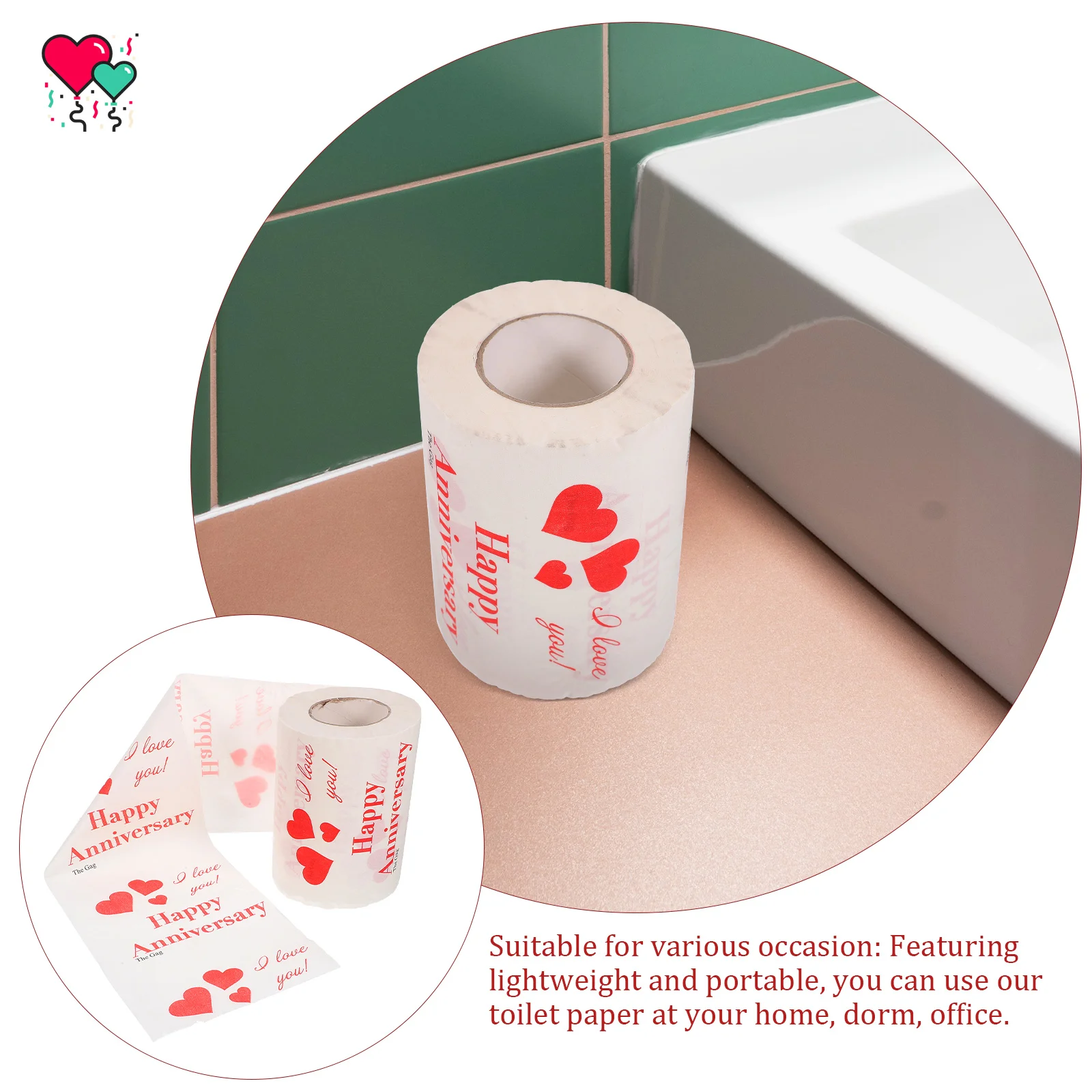 Gentle Printed Tissue Toilet Paper Decorative Virgin Wood Pulp Bathroom Supplies Travel