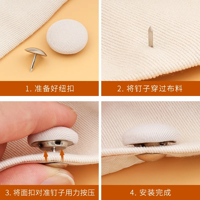 5PCS Colourful Not Removeable Sew-free Hat Cap Button Round Snap Button Repair Peaked Cap 5