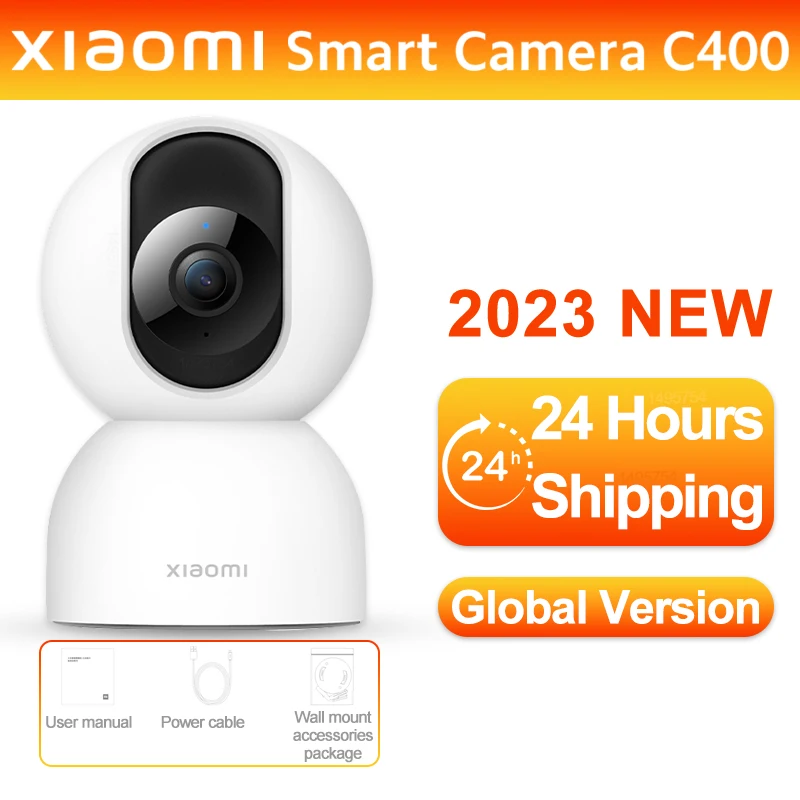 Xiaomi Global Version 2.4G5G Wifi Night Vision Camera C400 Smart Security  With 2.5K Clarity 4MP 360° Rotation AI Human Detection - AliExpress