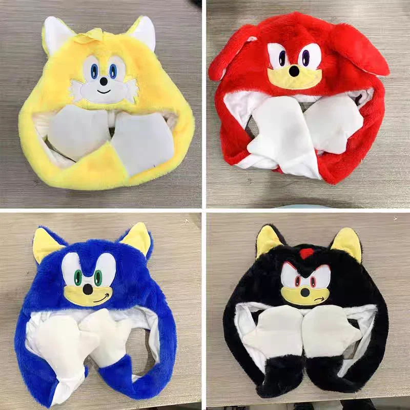 Chapeau en peluche souris supersonique, nouveauté et amusante, poupée hérisson Tarsnak, chapeau de ballon, chapeau mobile, Cosplay pour enfants, cadeau de fête