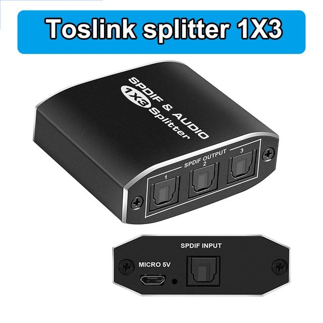 Sdoppiatore Ottico In Out Toslink Cable Switch Splitter SPDIF