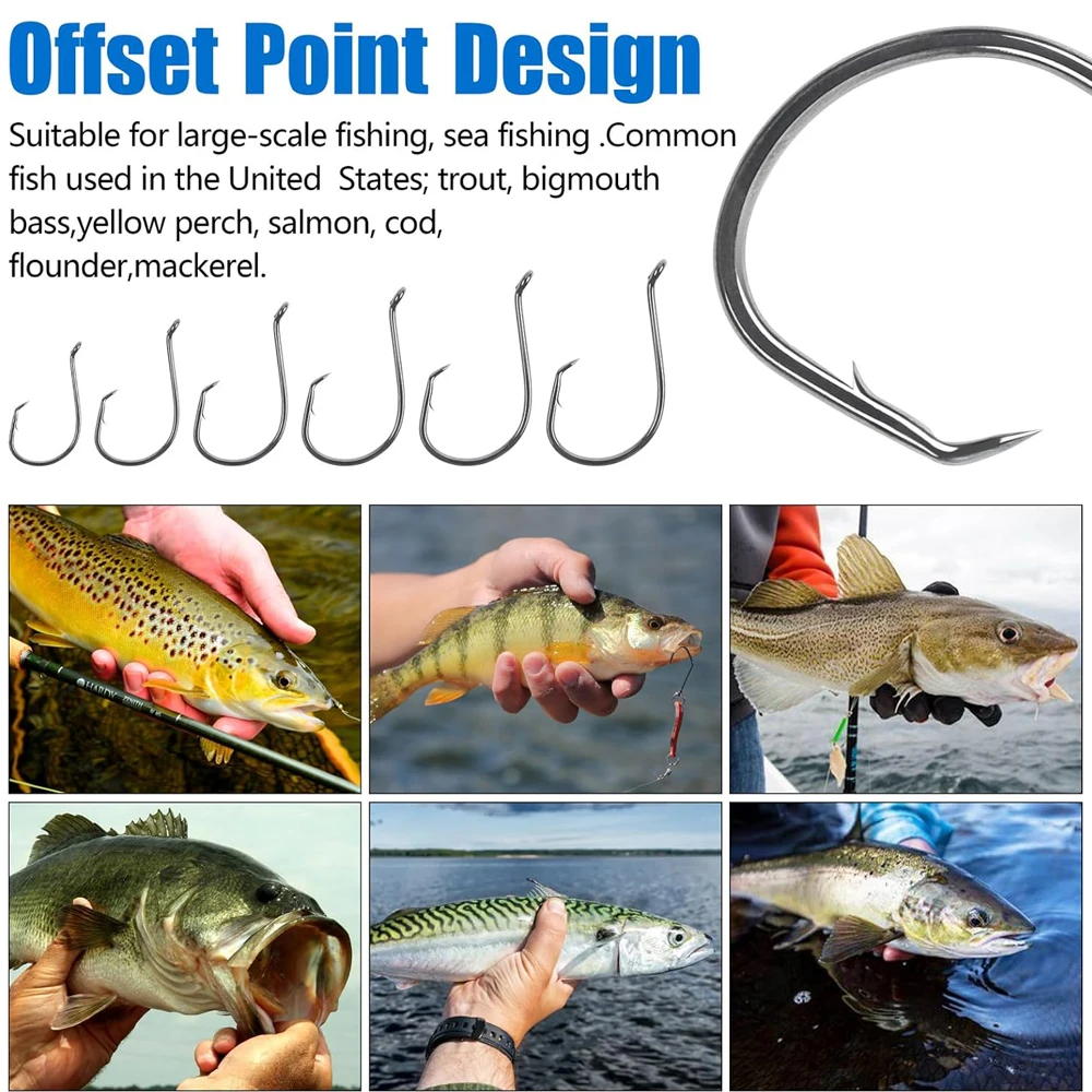 Saltwater Stainless Steel Circle Hooks Stainless Steel Octopus Hook Saltwater Fish Tuna Hooks